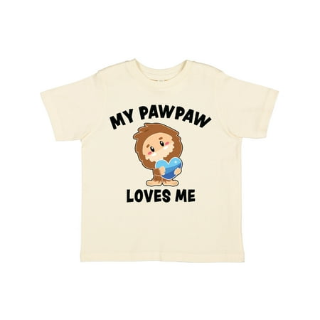 

Inktastic Cute Bigfoot My Pawpaw Loves Me Gift Toddler Boy Girl T-Shirt