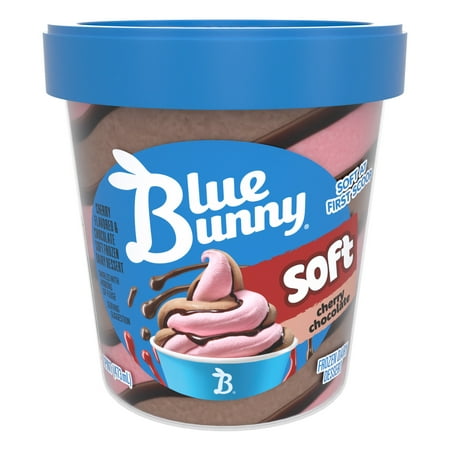 Blue Bunny Soft Cherry Chocolate Frozen Dessert, 16 fl oz Pint