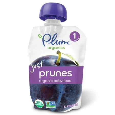 Plum Organics, Organic Baby Food, Stage 1, Just Prunes, 3.5 oz (pack of 2)