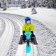 thumbnail image 1 of Tabla deslizante para trineo de esquí, trineo de nieve para niños de 3 a 15 años, trineo de carreras de nieve verde moderno, esquí con dos frenos de pie dentados, 1 of 8