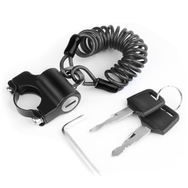 Motorcycle Helmet Lock Aluminum Alloy Anti Theft Bike Cable Lock Outdoor Security Locking Chain Black Black Rope