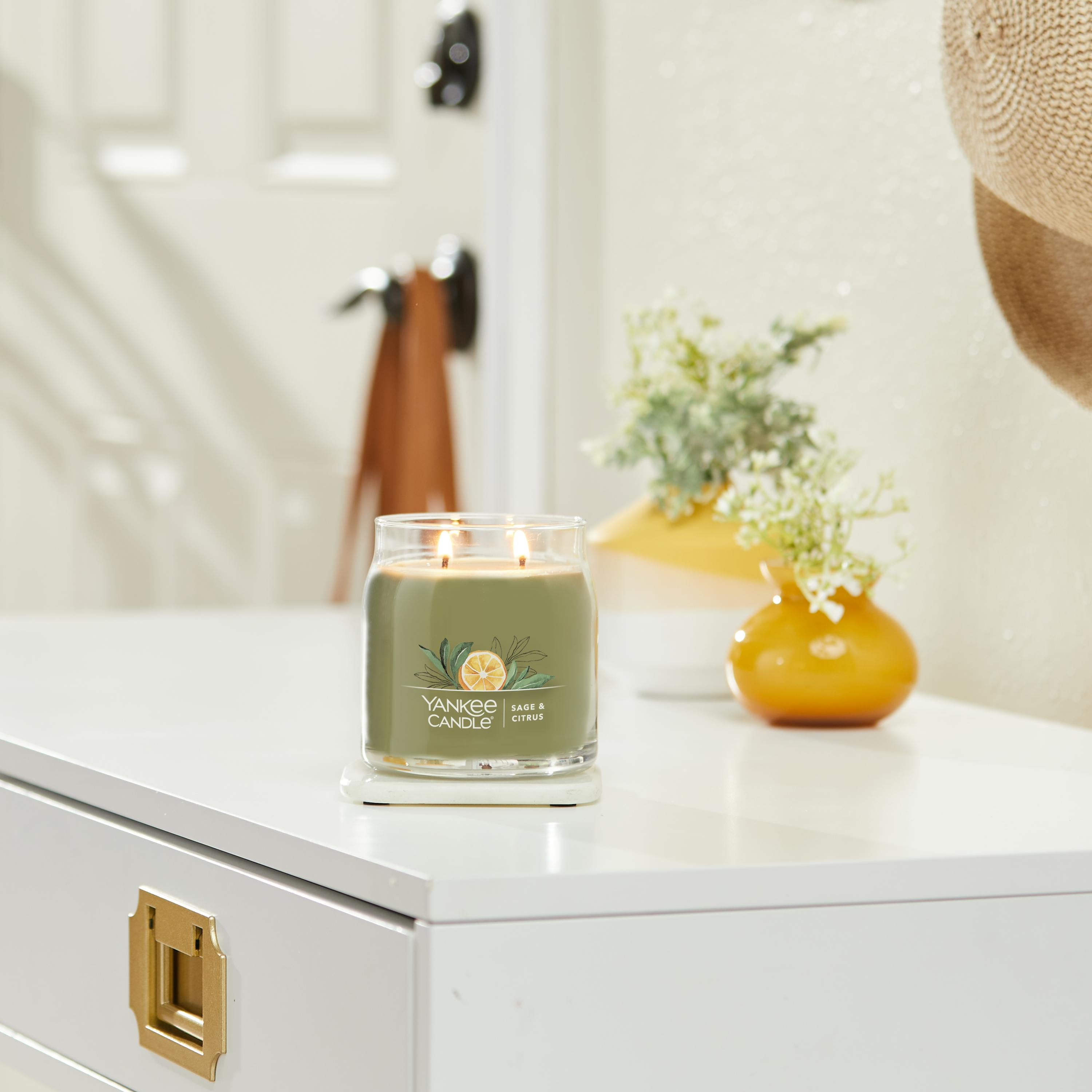 Yankee Candle Signature Medium 2-Wick Candle, Sage & Citrus, 13 oz