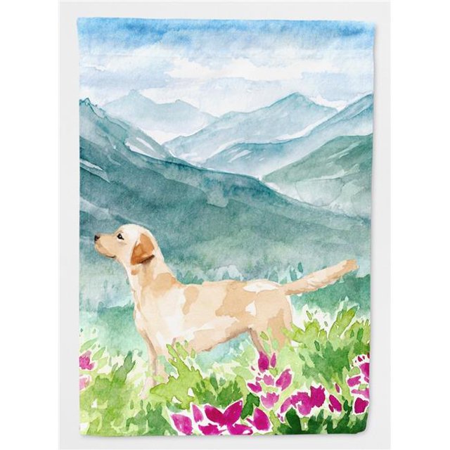 Carolines Treasures CK1973CHF Mountian Fleurs Jaune Drapeau Labrador Toile Maison Taille