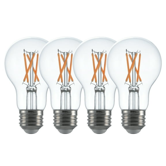 BH&G LED Light Bulb, 4.5-Watt (40W Equiv.) A19 Filament Bulb E26 Medium Base Dimmable Soft White 4PK