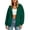 Green, variant on BXJX Womens Hoodies with Drawstring, Full Zip Casual Long Sleeve Spring Fall Jackets with Pockets Gray Size S-2XL