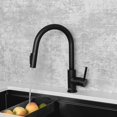 thumbnail image 1 of Stylish Modena 14 ⅛" Matte Black Pull-Down Dual Funtion Water Filter Faucet K-131NR, 1 of 14