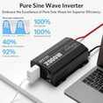 thumbnail image 4 of BESTEK 2000 Watt Pure Sine Wave Power Inverter, 12V DC to 110V/120V AC Inverter with 3 AC Outlets, USB & Type-C Port, Remote Controller, Off-Grid Sol, 4 of 5