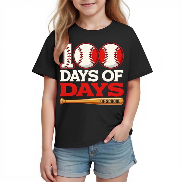 Camiseta Gráfica de Manga Corta Linda para Niños Camiseta Impresa Suave Transpirable para el Juego Escolar