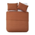 thumbnail image 3 of VCNY Home Staton 3-Piece Rust Geometric Polyester Quilt Set, King, 3 of 6
