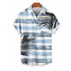 thumbnail image 3 of Mens Casual Manga Corta Botón Abajo Camisas Impresas Bolsillo Botón Turndown Cuello Top Blusa Camisa, 3 of 5