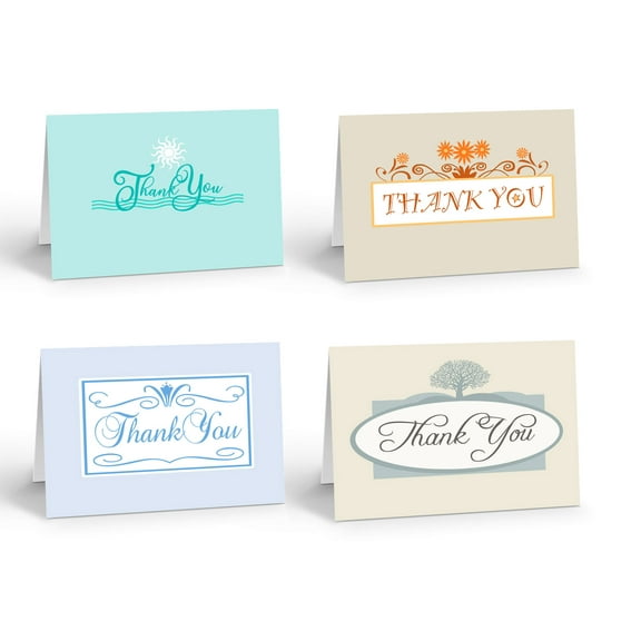 Assorted Thank You Note Card - 12 Boxed Note Cards & Envelopes - 14383