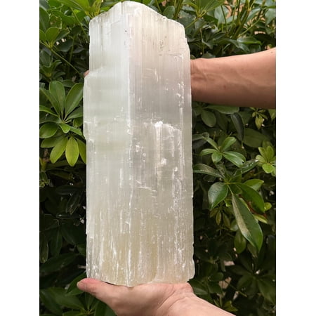 Jumbo Selenite Log, Natural White Crystal Huge Selenite Log, Giant Raw Selenite, Rough Raw Crystal Bar (27-30 lbs)
