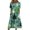 Green(Cartoon Ghost), variant on Halloween Womens Summer Dresses Novelty Halloween Party Graphic Cocktail Dresses Short Sleeve Trendy Loose Fit Flowy Midi Halloween Costumes Dresses Red M