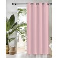 thumbnail image 3 of Soild Color Thermal Insulated Blackout Curtains for Bedroom 54 Length Pink Room Darkening Curtain 1 Panel Grommet Window Curtain Drape for Living Room Nursery Room, 3 of 7