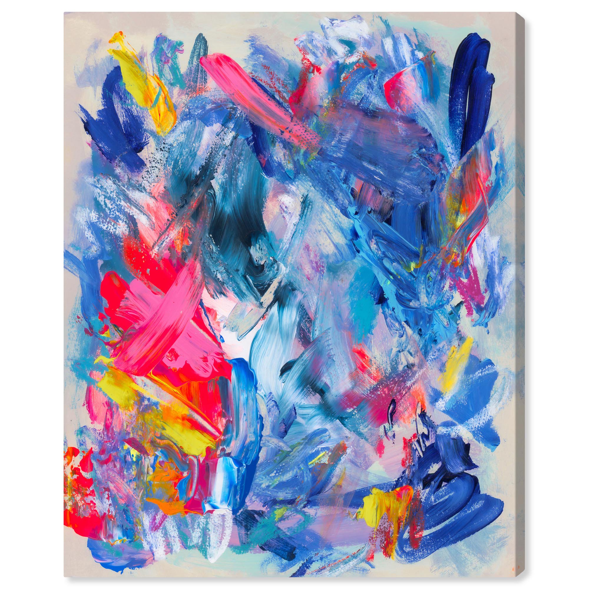 Colorburst Mirage Canvas Maximalist Abstract by Art Remedy Gallery Wrapped 20 x 24
