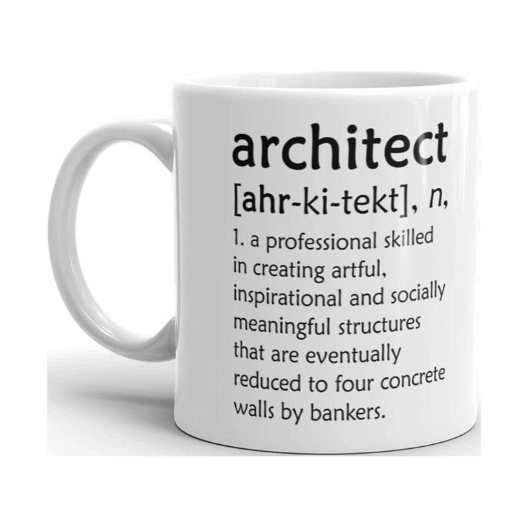 Architect Definition Tall Coffee or Tea Mug, Latte Size