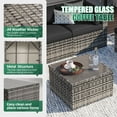 thumbnail image 2 of Clouddwell 10 Piece Patio Furniture Set Wicker Rattan Patio Conversation Set Outdoor Sectional Sofa Set with Coffee Table and Black Cushions(Waterproof Cover Included), 2 of 6