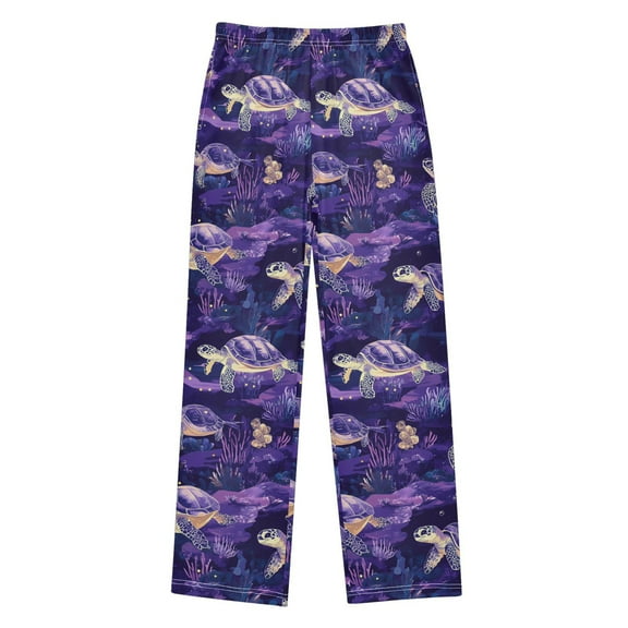 joogoo Turtles Purple Pajama Pants Pj Bottoms Sleepwear Lounge L