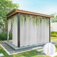 thumbnail image 6 of Outdoor Curtains for Patio Waterproof, Sage Green Outdoor Privacy Panels Grommet, Summer Botanical Leaves Watercolor Blackout Outside Curtains for Porch/Cabana/Pergola/Gazebo 54"x108", 2 Panels, 6 of 8