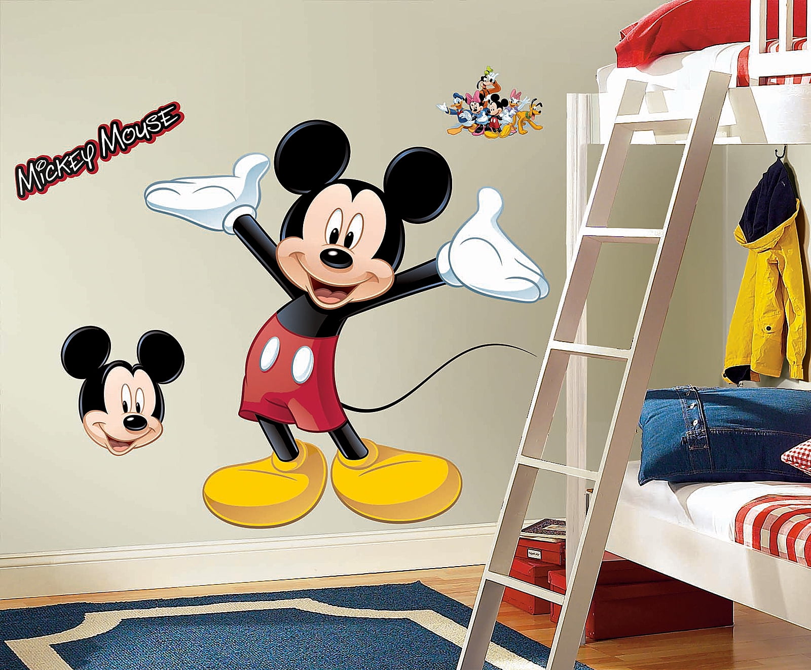 Kwadrant functie Nieuwheid Disney Mickey Mouse Giant Wall Decal - Walmart.com