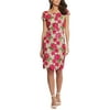 XSCAPE Women's Petite Floral-lace Sheath Dress, Pink Multi, 4
