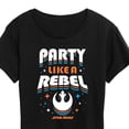 thumbnail image 3 of Star Wars - Party Like A Rebel - Women's Short Sleeve Classic Fit Tee, 3 of 5