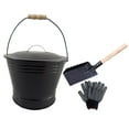 thumbnail image 4 of Cubo De Cenizas Negro Con Tapa, De Hierro, Para Chimenea, Estufa De Leña De Interior, 4 of 8