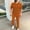 Set-A69Orange, variant on Gamivast Men's Casual Set Short Sleeve Button Neck Top and Pants with Pocket Detail Outfit for Summer Daily Work Golf Travel Lounge Walking Suit
