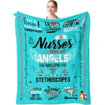 Nurse Gifts for Women, Nurses Blanket 60”x50”, Christmas Appreciation Gifts, Cool Graduation Gifts for Nursing Student, RN Gifts for New Nurses Practitioner, Nurse Birthday Retirement Gift Idea