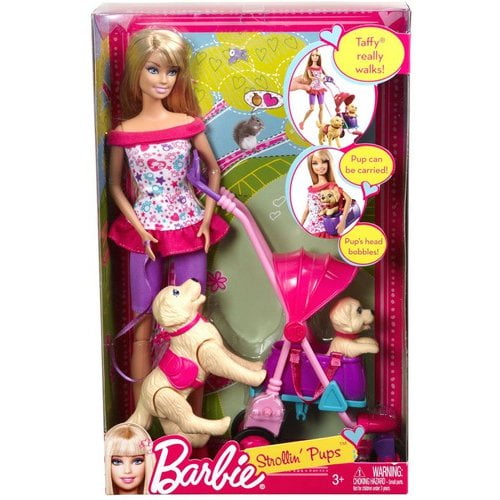 Barbie Strollin Pups Playset - Walmart.com - Walmart.com