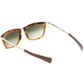 thumbnail image 4 of True Vintage Metal Trim Cat Eye Sunglasses Slim Arms Mirrored Square Lens 53mm (Tortoise / Gold Mirror), 4 of 4