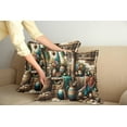 thumbnail image 2 of Ambesonne Rustic Throw Pillow Cover 2 Pack, Grunge Ethnic Vases Objects, 18", Pale Brown Teal Cinnamon, 2 of 7