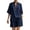 *Navy, variant on VBVC Women's 2 Piece Cotton-Linen Outfit Set,Short Sleeve Top and Elastic Waist Shorts for Women,Ladies Lightweight V-Neck Loungewear with Pockets,Beige,S-3XL