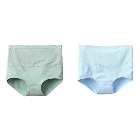 (2-Pack) 2025 New Women s Solid Color Cotton High Cut Briefs for Women Underwear High Waisted Underwear Womens Underwear Bikini Seamless Womens Silk Bikini Panties Men and Women Matching