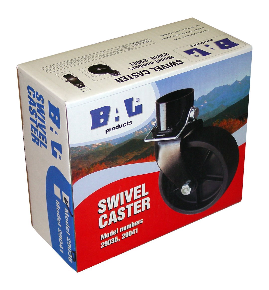 Bal Products 29036B Swivel 1,000 lb Capacity Caster Wheel for RV Trailer Jacks