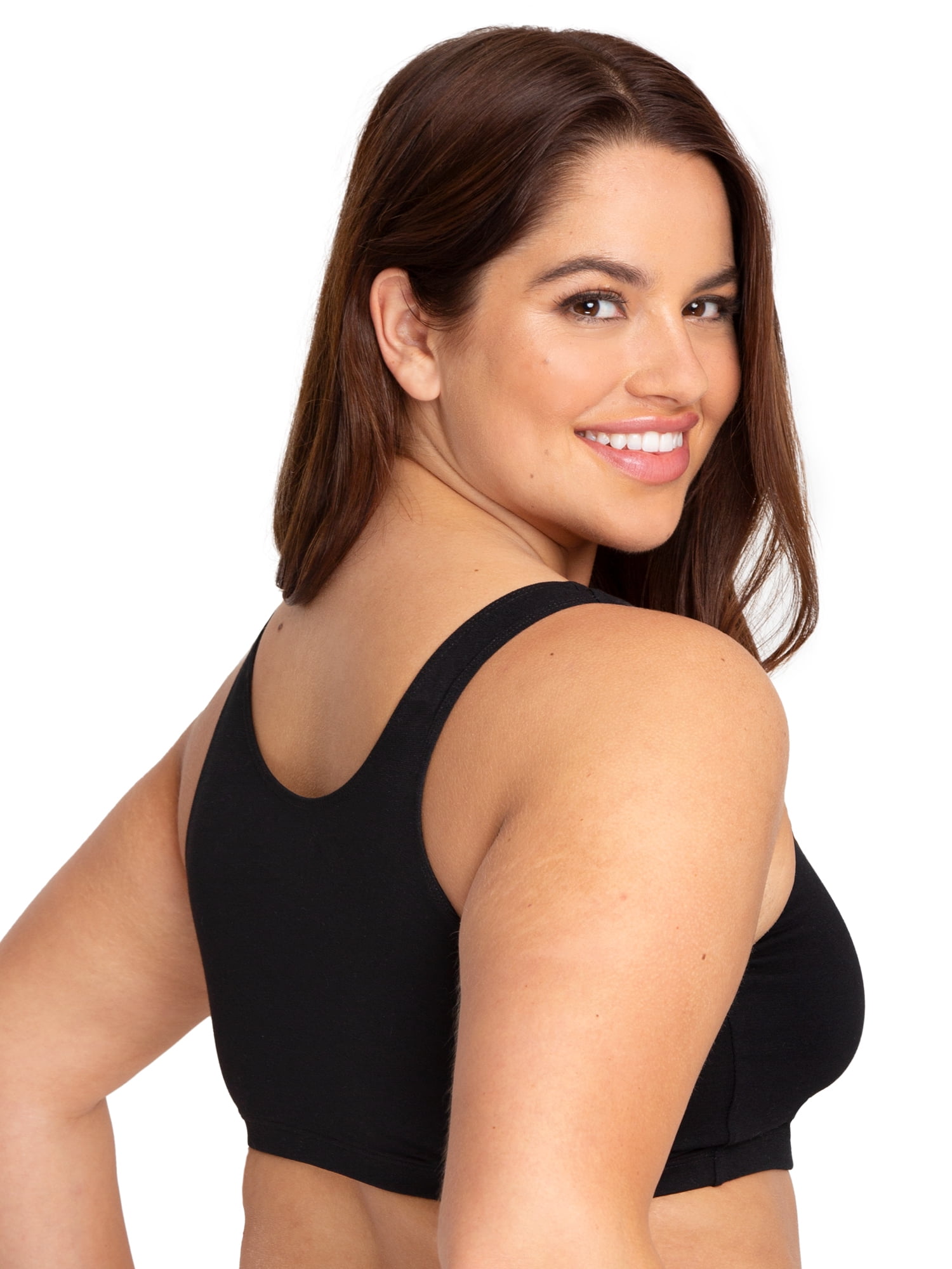 Fruit of the Loom Women's Tank Style Cotton Sports Bra, 3-Pack, Style- 9012