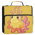 thumbnail image 3 of 3 Ring Zipper Binder with Shoulder Strap Waterproof Trapper Keeper 2 Inch D-Ring 500 Sheets Capacity Cute Sea Slug, 3 of 7