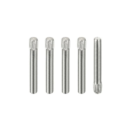 

1.5x12mm 304 Stainless Steel Dowel Pins 5 Pack Knurled Head Flat End Dowel Pin