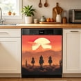 thumbnail image 6 of Dishwasher Magnet Cover, Western Cowboy Sunset Decorative Refrigerator Magnet, 23 x 26 Inch Trimmable Dishwasher Front Panel Cover for Home Kitchen Laundry Decorations, Easy Clean, 6 of 6
