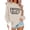 Beige, variant on Coffee Teach Repeat Sweatshirts for Women Long Sleeve Crewneck Cute Teacher Coffee Lover Sweatshirt Pullover Tops