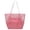 Pink, variant on Large Mesh Tote 14 Inch for Cruise Vacation, Lightweight Beach Bag for Women, Foldable Sandproof Pool Travel Tote with Mini Pocket, Travel Accessories, Black