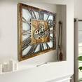 thumbnail image 3 of THE GEARS CLOCK Wall Clock with Real Moving Gears AM-LI_ 24 in Square Vintage-Brown, 3 of 10
