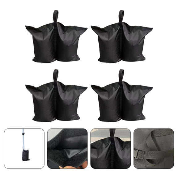 PBPBOX Beach Tent Sand Bags Fillable Sand Bags Black for Outdoor Enthusiasts