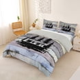 thumbnail image 2 of Catabedysis Rustic Camping Bedding,Country Camper Silhouette Print Duvet Cover Full For Boys,Multicolor,Light Gray Reversible,3-Piece,1 Duvet Cover and 2 Pillowcases, 2 of 6