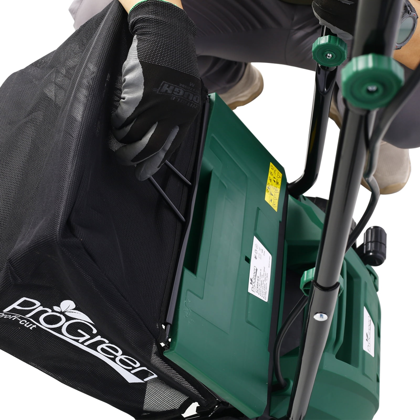 Sesslife Electric Powered Push Lawn Mower with Bagger, 2 in 1 Dethatcher Scarifier & Garden Scarifier, 12 Amp Electric Lawn Dethatcher, 13" Cutting Diameter