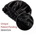 thumbnail image 3 of Double layer satin bonnet for curls Adjustable satin bonnet with elastic band for women, 3 of 5