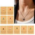 thumbnail image 3 of Pendentifs Trèfle Chaîne Clavicule pour Femmes Filles Collier Saint-Valentin, 3 of 5