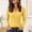 Yellow, variant on Women's V Neck Long Sleeve Sweater Fall Slim Fit Lightweight Base Layer Pullover Top, L