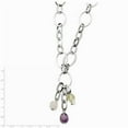 thumbnail image 2 of Stainless Steel Citrine Amethyst Rose Quartz 20 With 2inch ext Necklace - 20 Inch - Measures 18.35mm Wide, 2 of 2