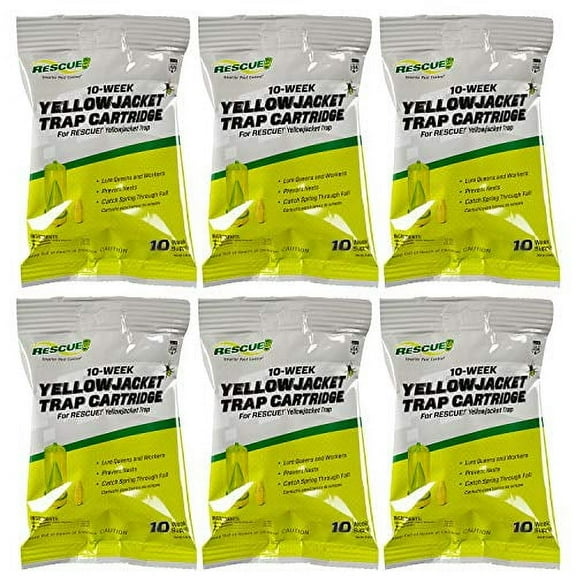 RESCUE! Indoor/ Outdoor 10 Week Supply Yellow Jackets Cartridge, 6 Count